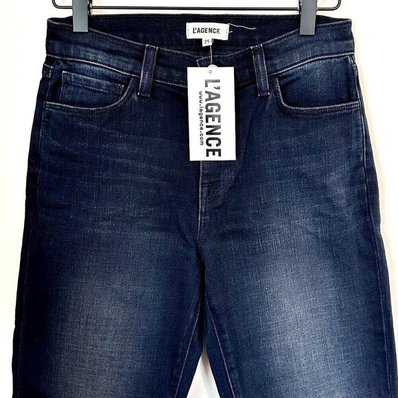 NWT L'Agence Montero Dark Blue Skinny Jeans - Size 25 - Picture 2 of 6